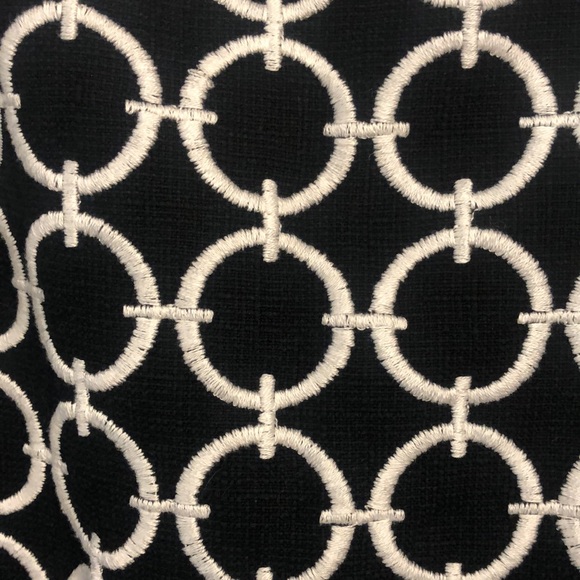 Escada Black and White Geometric-Jacquard Pencil Skirt - Picture 4 of 7